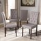 Baxton Studio Gardner Dark Brown Finished Grey Upholstered Dining Chair, PK4 131-7132 - alternate 3